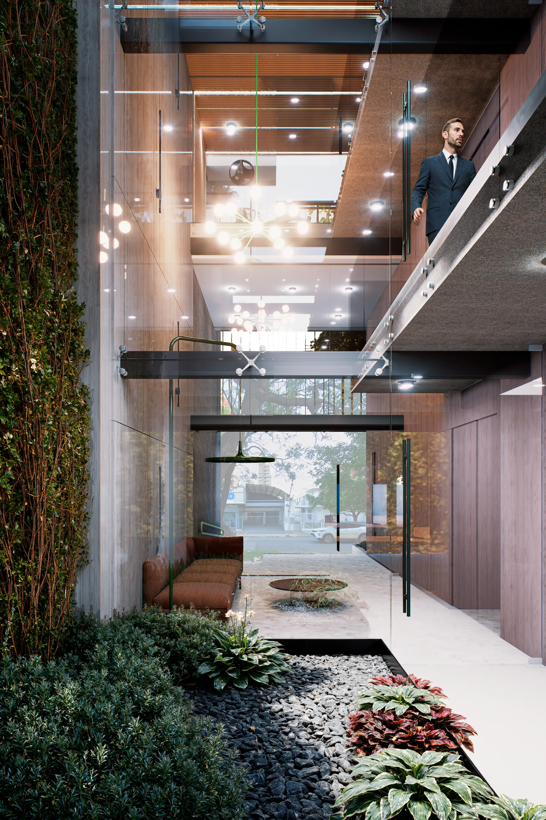 Hall de ingreso de doble altura