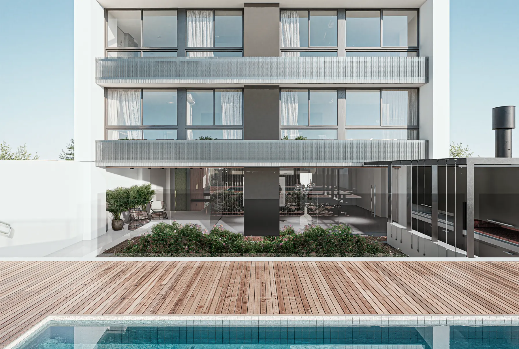 Piscina y solárium